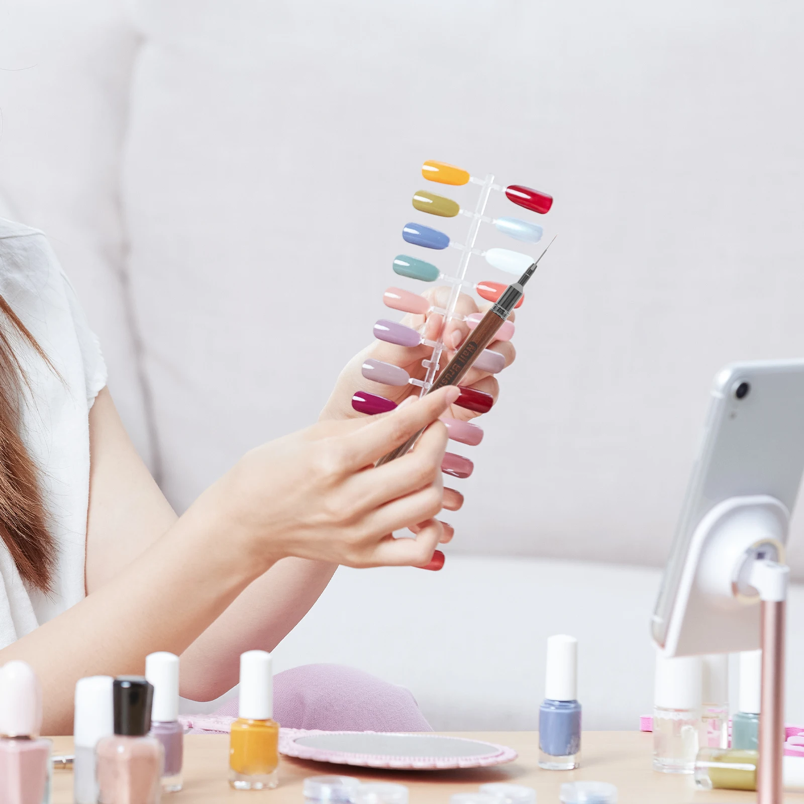 

Precision Tip Art Pen Fine Line Manicure Drawing Tool Durable Wear-Resistant Liner Brush For Nail Salon Diy Home Use Women'S