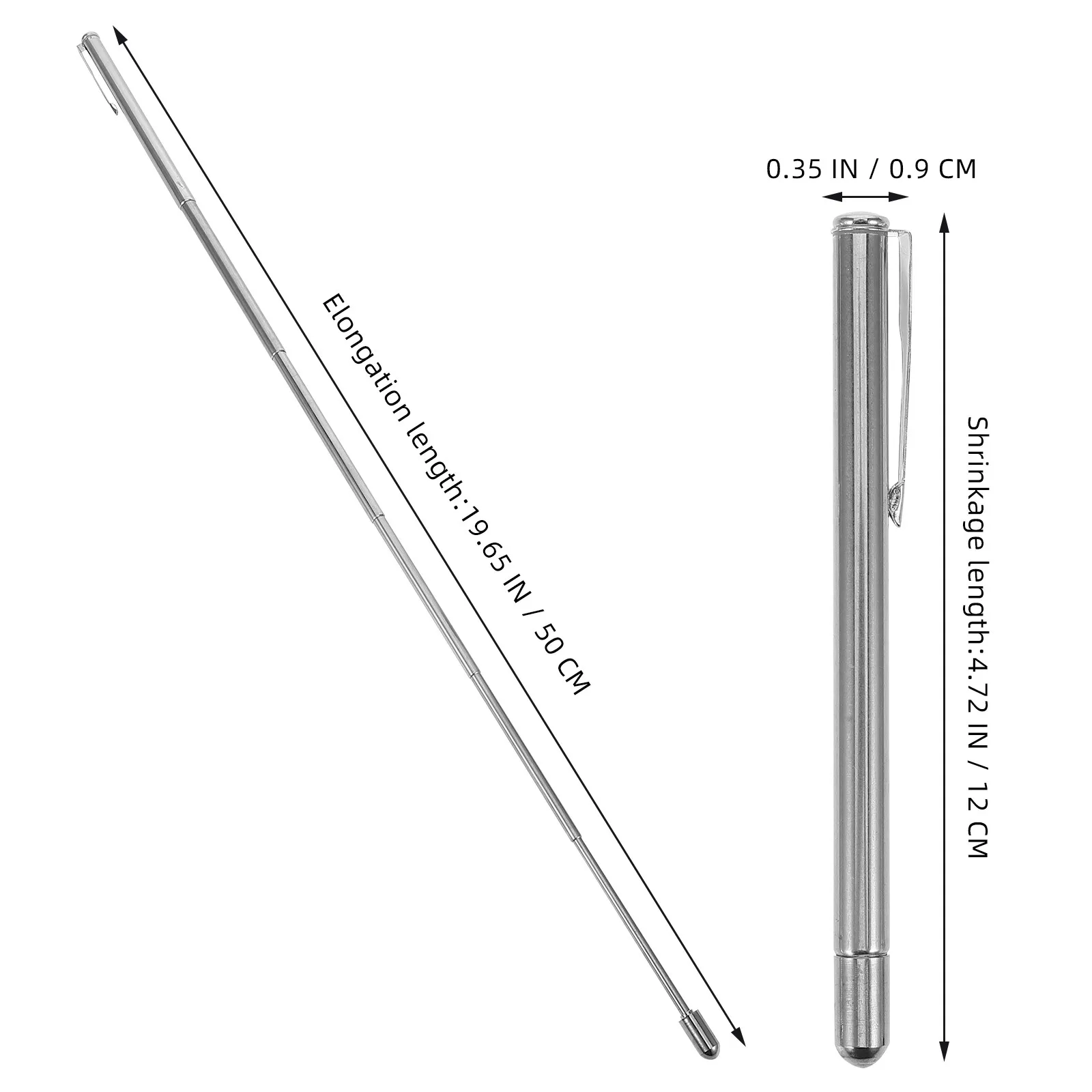 5Pcs Telescopic Whiteboard Pointer Classroom Teachers Handheld Finger Clip Retractable Extendable Mini Teaching Stick