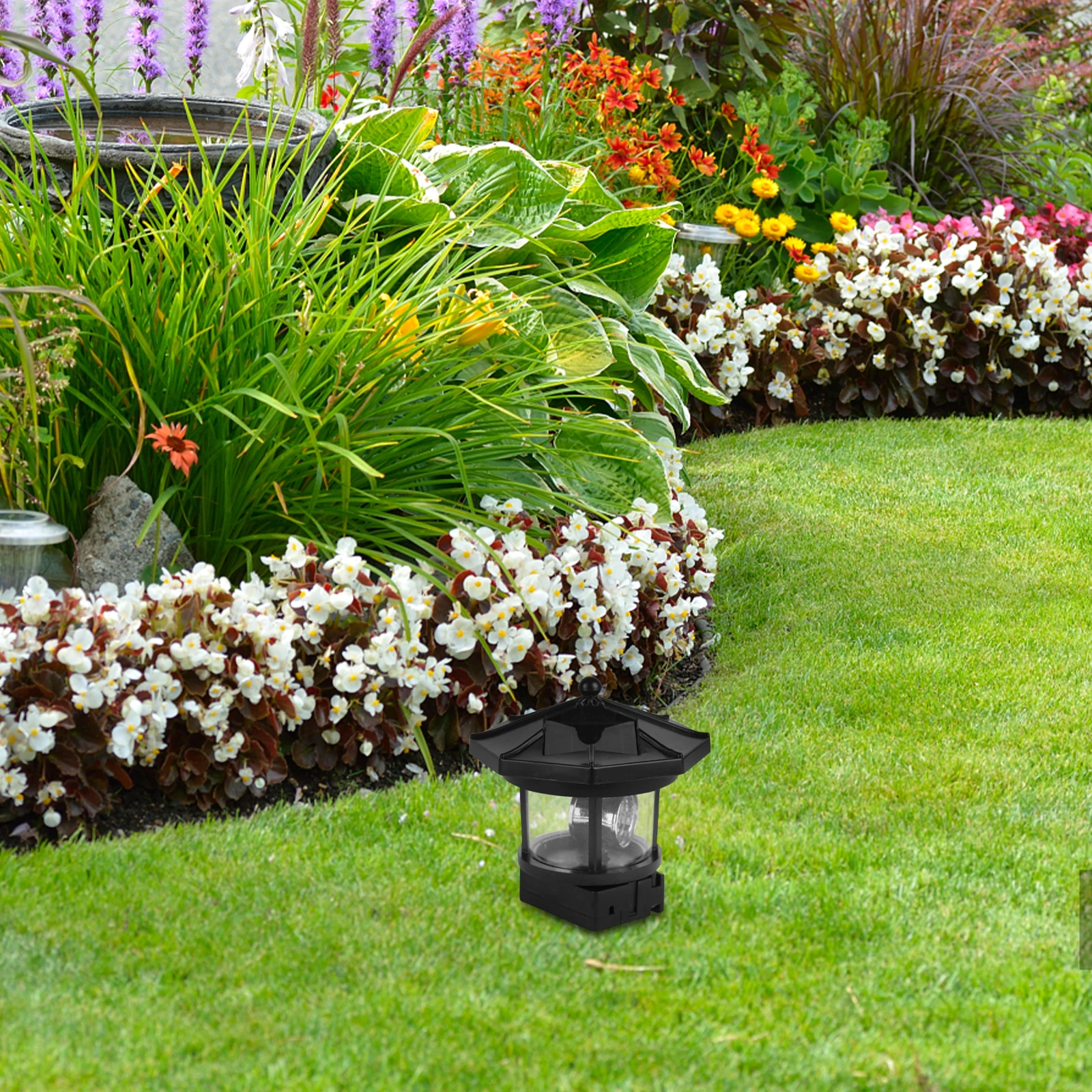 

1Pcs Revolving Lighthouse Solar Light Decorative Outdoor Garden Landscape Lamp LED Solar Powered Lamp Revolving Light