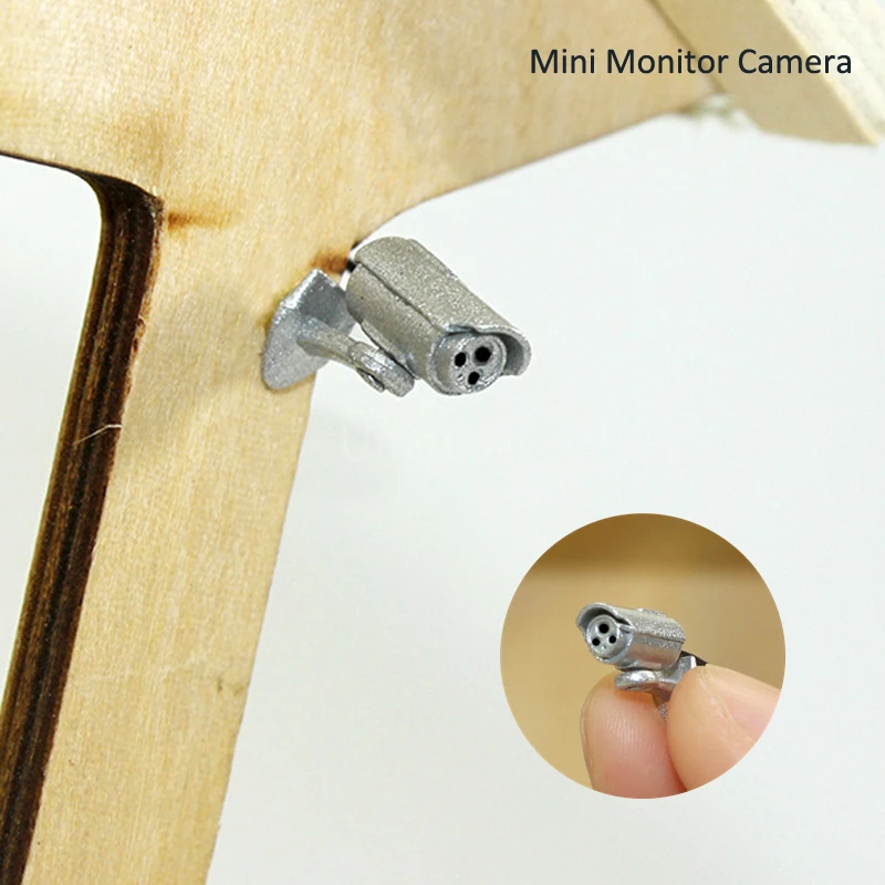 Mini cámara de vigilancia para casa de muñecas en miniatura, modelo de juego de simulación, accesorios de decoración para casa de muñecas BJD, juguete, 1/12