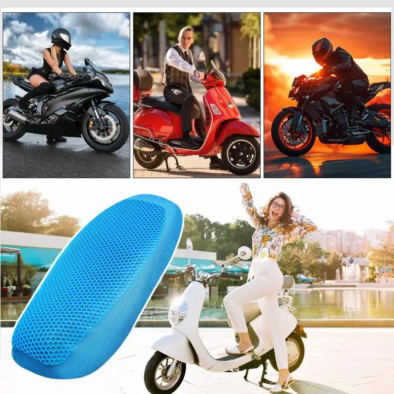 Faltbares Motorrad Gel Sitzkissen 3d Waben struktur Schock atmungsaktiv Motorrad Gel Sitzpolster Gel Kissen für Sitz