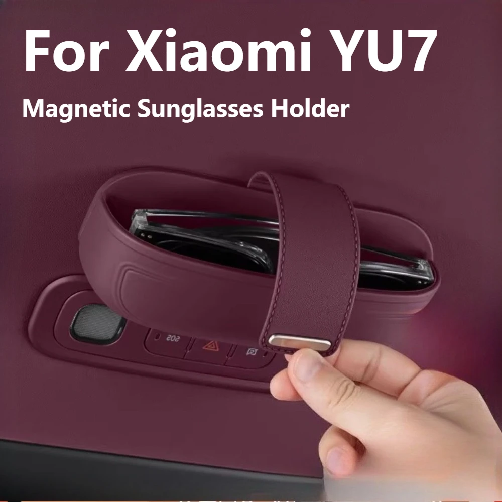 

For Xiaomi YU7 Car Glasses Box Roof Magnetic Sunglasses Holder Clip Auto Accessories