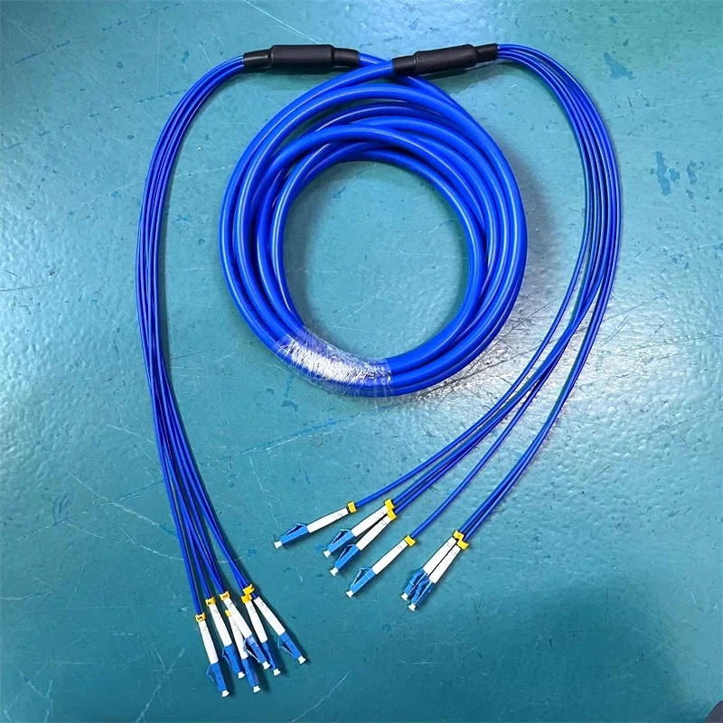 armored fiber optic jumper 6-core 9mm 100m 150m 8 core for mining use Explosion-proof flame-retardant single mode SC-SC FC LC ST