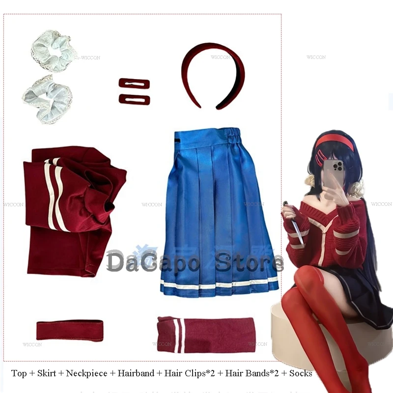 MiSide Crazy Mita Cosplay Vestito Primario Gioco Anime Costume Cosplay Parrucca Gioco di Ruolo Donne Yandere Halloween Creepy Abiti da Festa