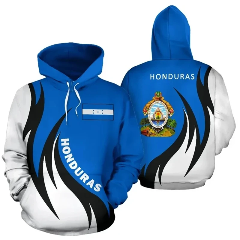 Honduras Flag Map 3D Printed Hoodie For Men Clothes Fashion National Emblem Sweatshirts Casual Male Hoodies Women Pullovers Tops #2