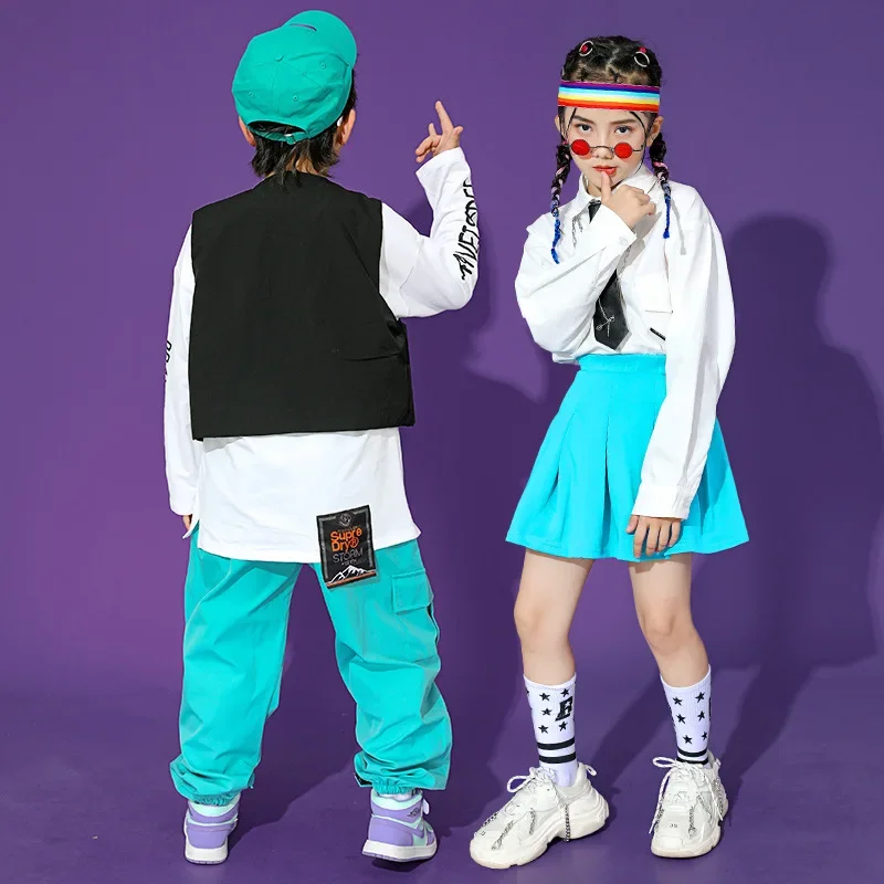 

Детский костюм для танцев в стиле хип-хоп, уличная одежда для мальчиков, одежда для джазовых танцев для девочек, костюм для выступлений в китайском стиле, костюм для соревнований