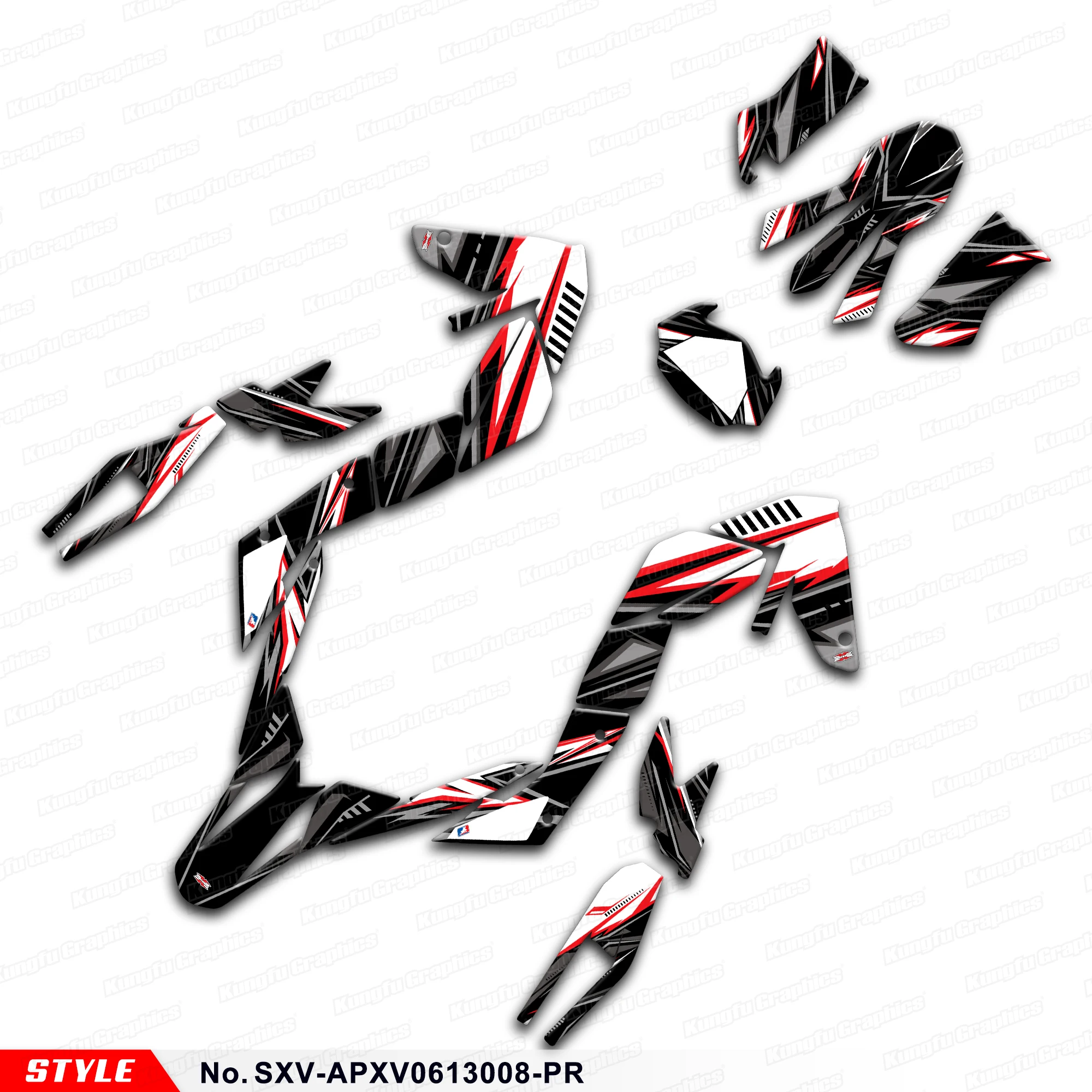 

Motorcycle Decals Durable Vinyl for Aprilia SXV 450 550 2006-2013, SXV-APXV0613008-PR