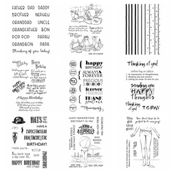 Savvy Sentiments Phrase Clear Stamp Thinking Of You Transparent Silicone Stamps for Card Making DIY Scrapbooking Embossing