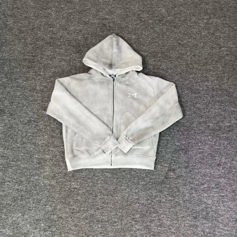 

Худи Mertra 2026ss, серый винтажный стиль, унисекс, на молнии