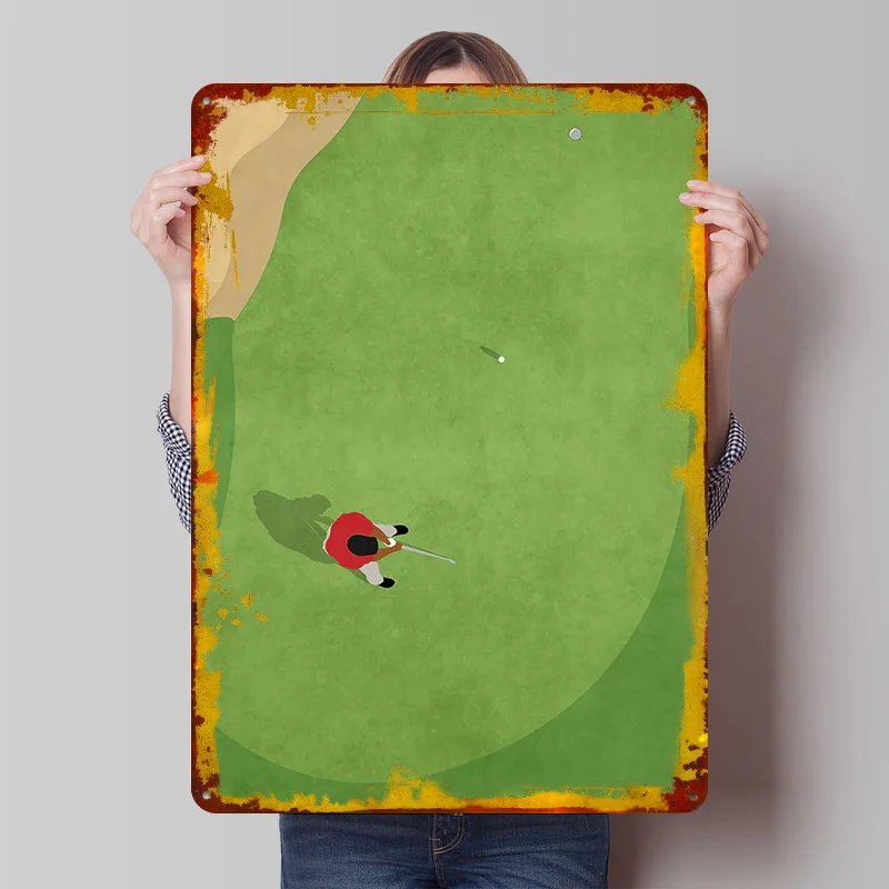 Golf Putt Birdie Tinplate Poster Custom Wall Art Vintage Metal Signs Retro Tin Plaque for House Decor Coffee Bar Accessories