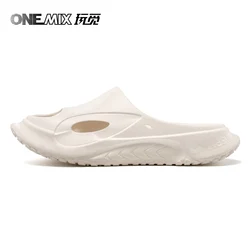 ONEMIX-Chinelos internos antiderrapantes para mulheres, sandálias casuais, chinelo ao ar livre, enchimento de praia, moda masculina em casa, alta qualidade, verão