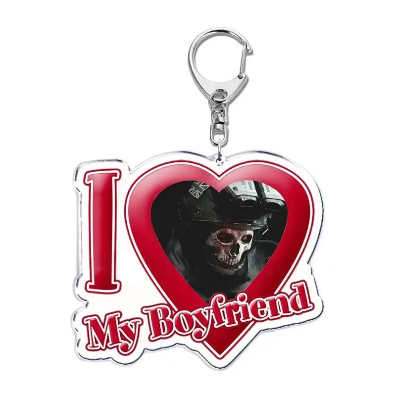 Fashion I Love My Boyfriend Girlfriend Heart Keychain for Women Accessories Bf Gf Key Chain Ring Keychains Jewelry Couple Gift