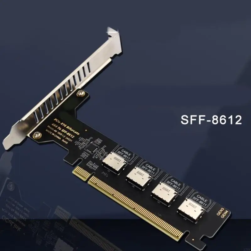 PCIE X16-4 PORT OCULINK SFF 8612 Адаптер для дисков.