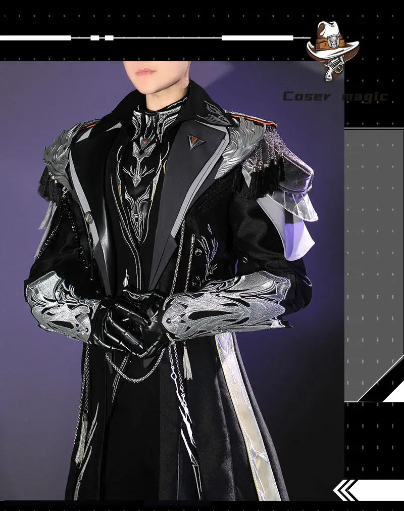 

Love and Deepspace Caleb Cosplay Costume, Power Shadow Splendor, Love Cosmic Poem, Throne 2nd Anniversary Outfit