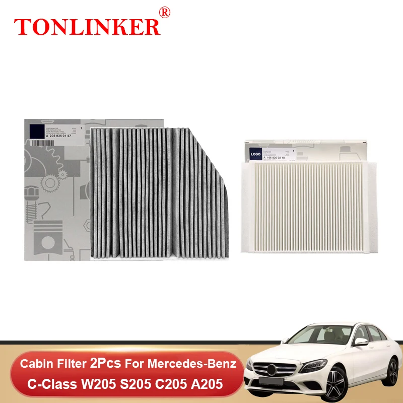 

TONLINKER Cabin Filter For Mercedes Benz C Class W205 S205 A205 C205 2014-2021 C180 C200 C250 C250d C300 C350e C450 C43 C63 C63S