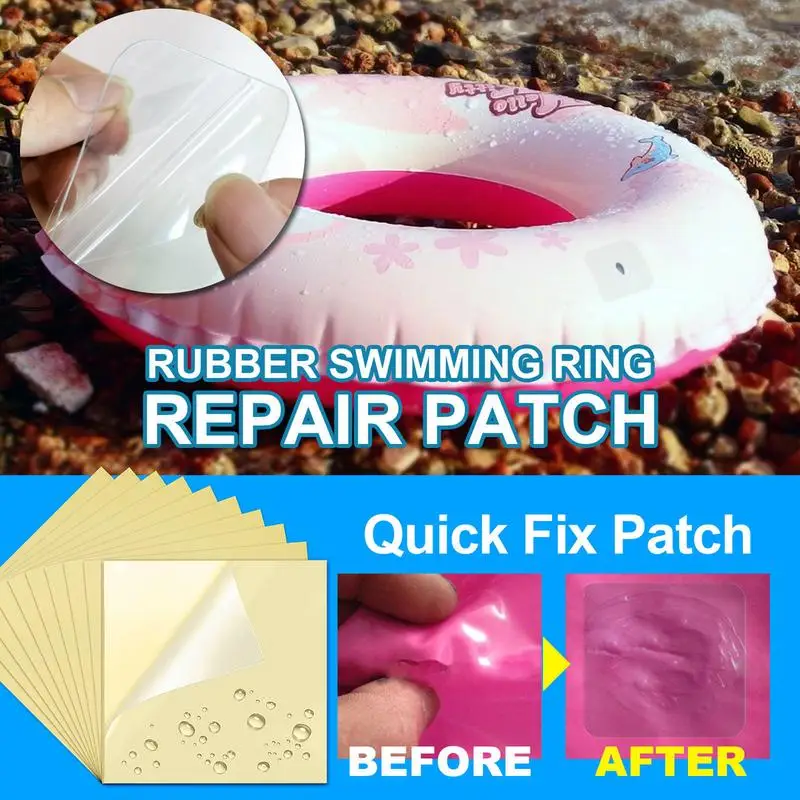 Inflatable Repair Kit Adhesive Pool Repair Patch 3x3 Inches Heavy Duty Inflatable Patch Repair Kit Waterproof Multipurpose