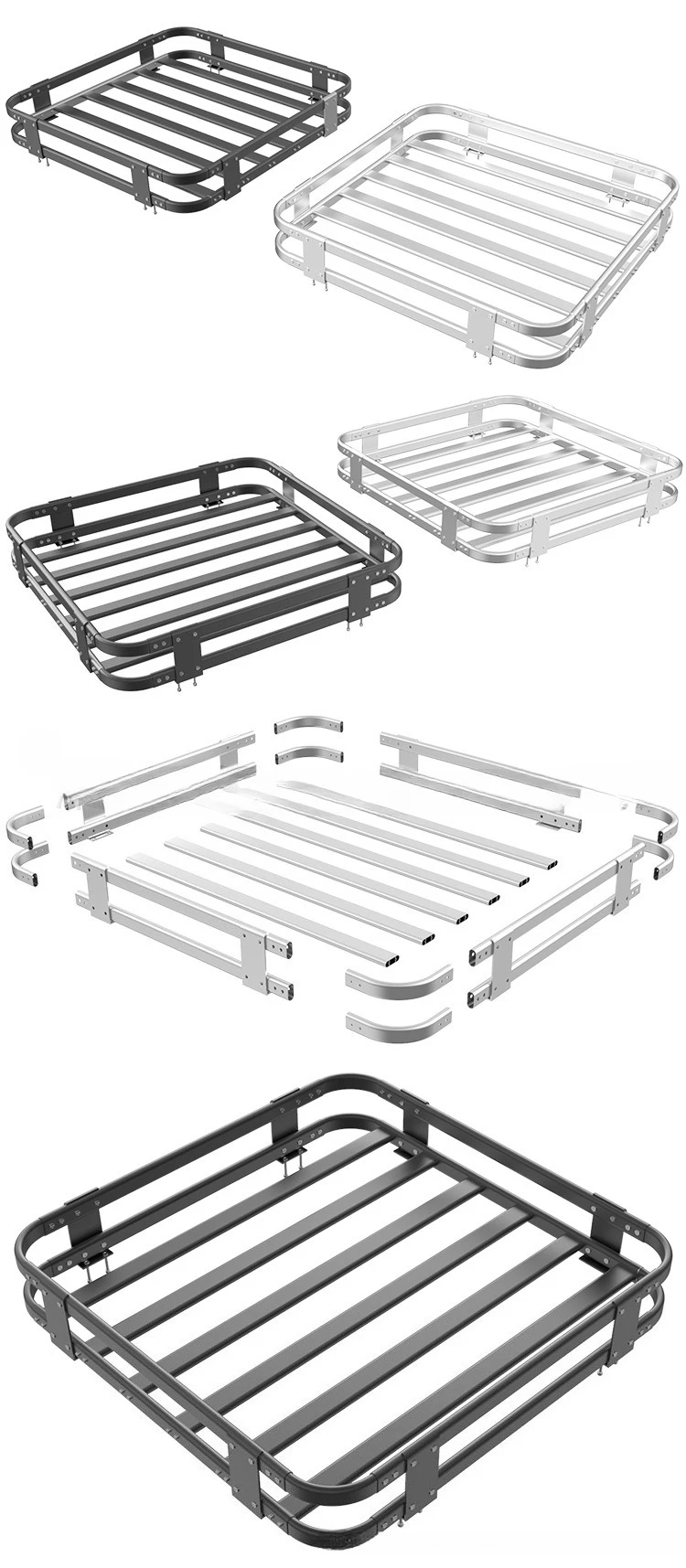 Heavy Duty Aluminum Roof Rack for RV - Overhead Luggage Frame for Camper, Motorhome & Travel Trailer