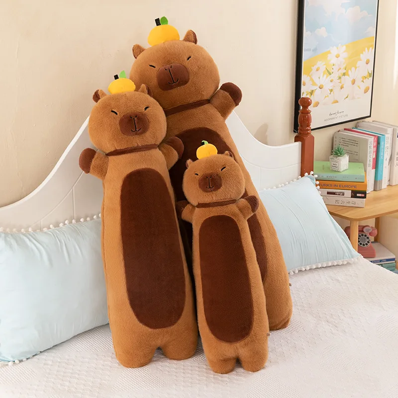 Capybara Plush Doll Kapibara Plush Doll Sleeping Leg Throw Pillow Long Pillow