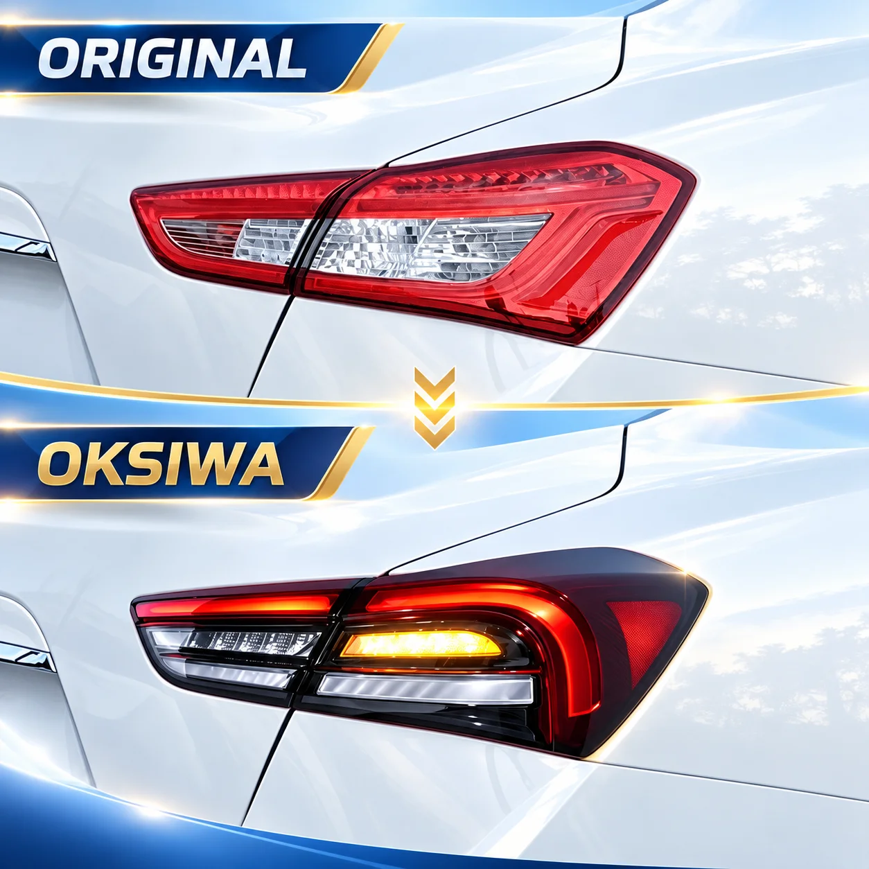 Upgrade LED Rear Tail Light Assembly with DRL Daytime Running Light & Turn Signal for Maserati Ghibli 2014‑2022, Car Replacement Lamp Accessories
