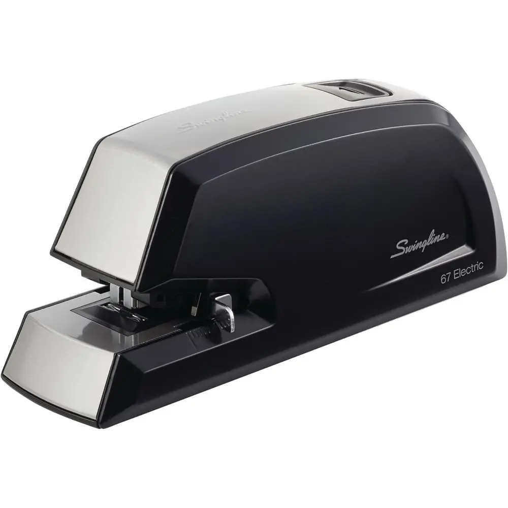 Industrial-Grade 20-Sheet Metal Electric Stapler in Black