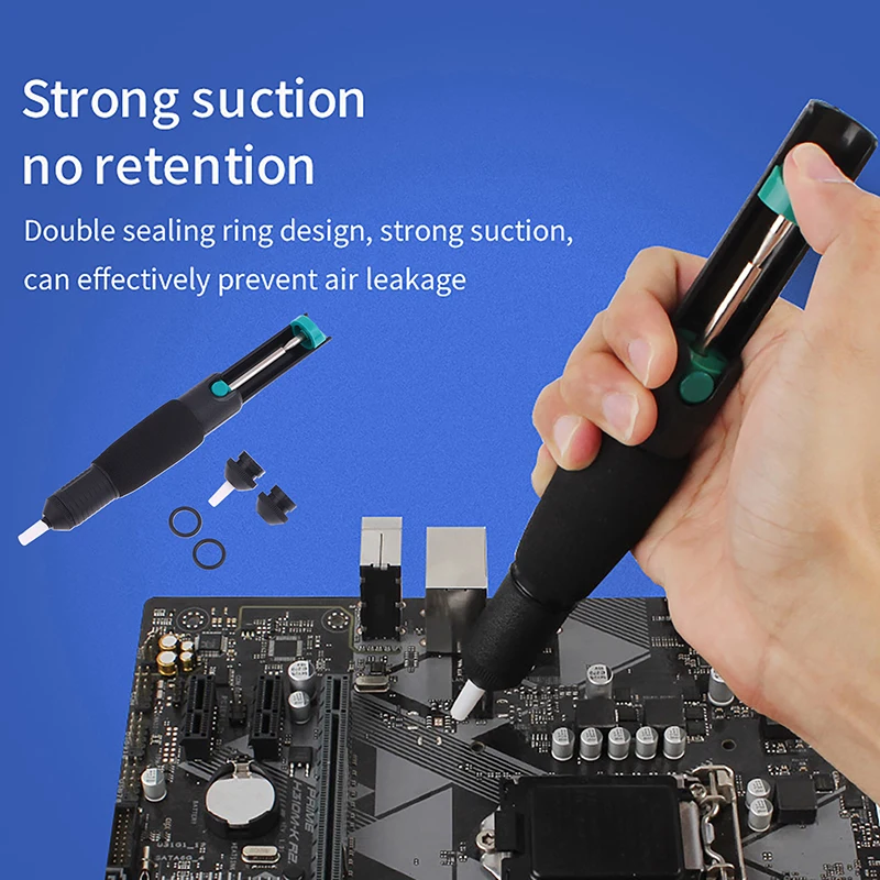 DP-366D Soldering Tool featuring Solder Sucker Pen with Non-Slip Handle and Strong Dual-Ring Solder Pump