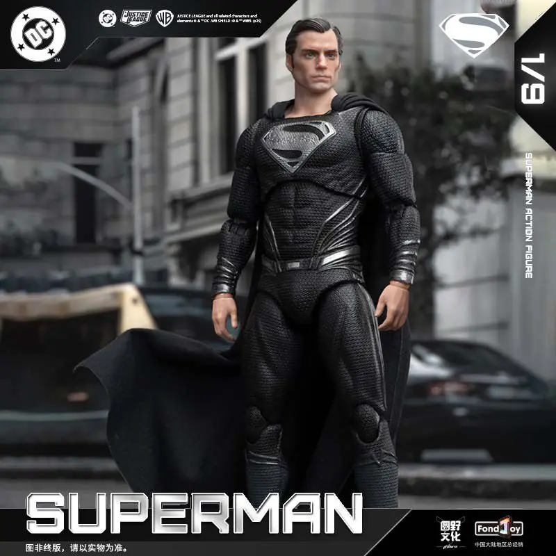 Fondjoy 1/9 Scale Official Black Superman Action Figures Version 2.0 Desktop Decoration Statue Model Kit Toys Gifts Collectible view 6