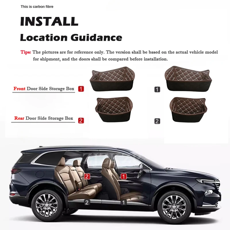 ل Volkswagen VW ID.4 Crozz X 2020-2025 صندوق تخزين باب السيارة حامي منصات غطاء فتحة جلدية المنظم جيوب الملحقات #3