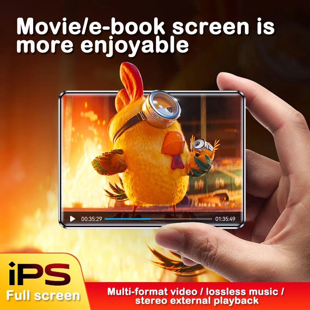 스마트 MP4 플레이어 MP3 음악 플레이어 블루투스 3.6 인치 울트라 HD 터치 스크린 개인 비디오 플레이어 지원 다국어