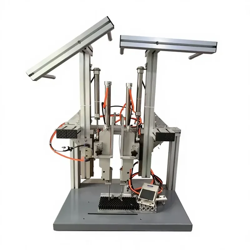 Dual Station Elastic Stapler Machine 4 Heads for Tableware Hardware Toy Back Card Packaging