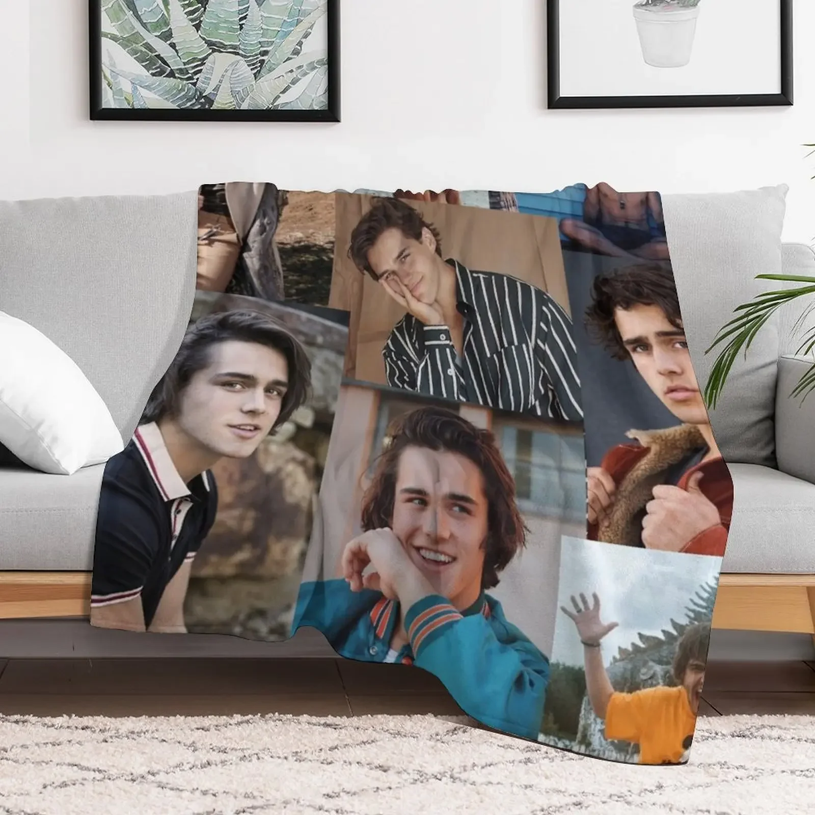 Collage of Charlie Gillespie Throw Blanket Lightweight Cozy Blanket for Bed Sofa