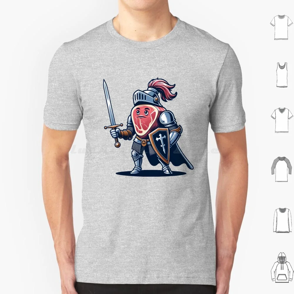 Sir Loin : The Knighted Steak T Shirt 6xl Cotton Cool Tee Steak Knight Medieval Sirloin Cooking Beef History Knighted Cook