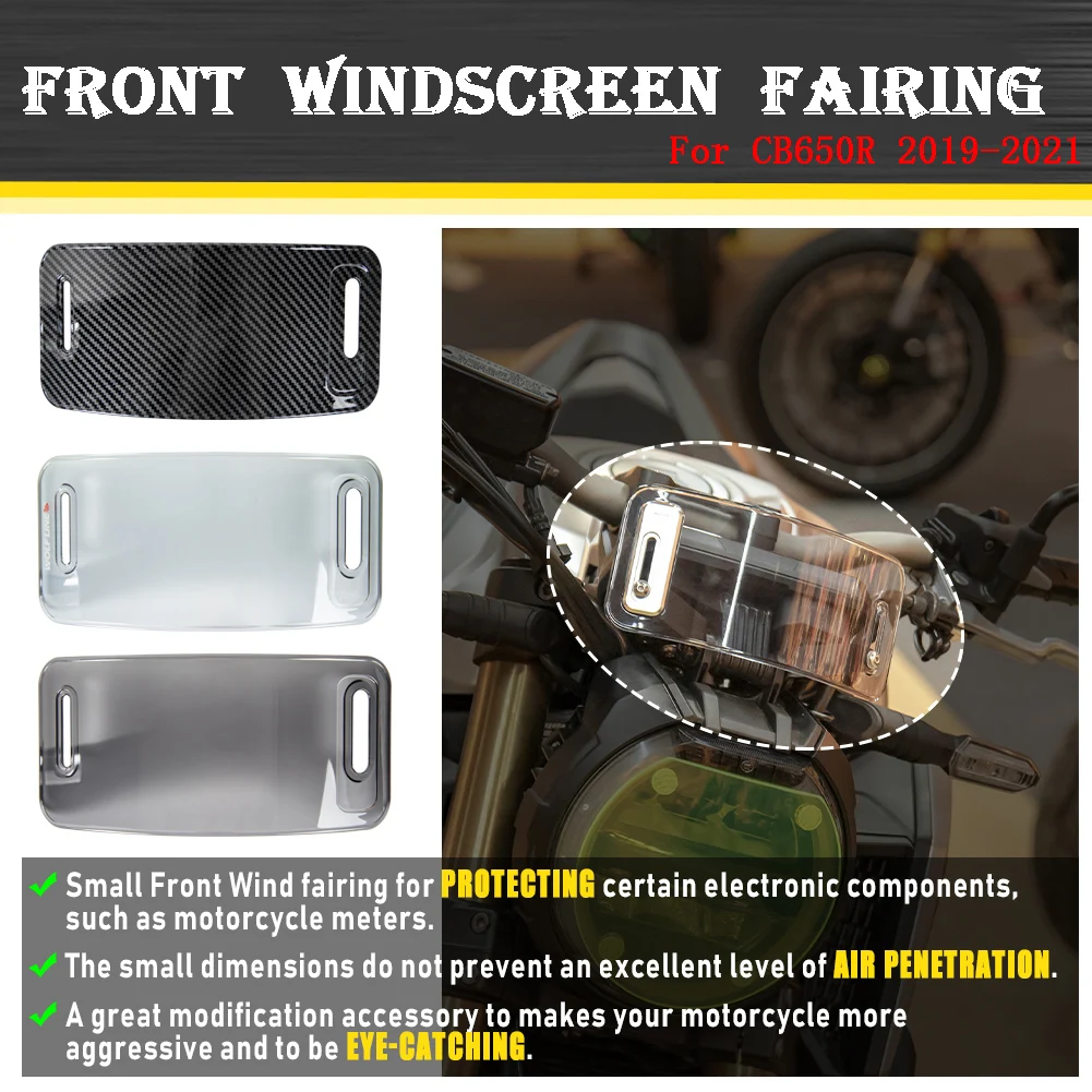 

CB650R Motorcycle Assessories Windscreen Fly Screen Windshield Airflow Wind Deflector For Honda CB 650R 2019-2022 CB 650 R