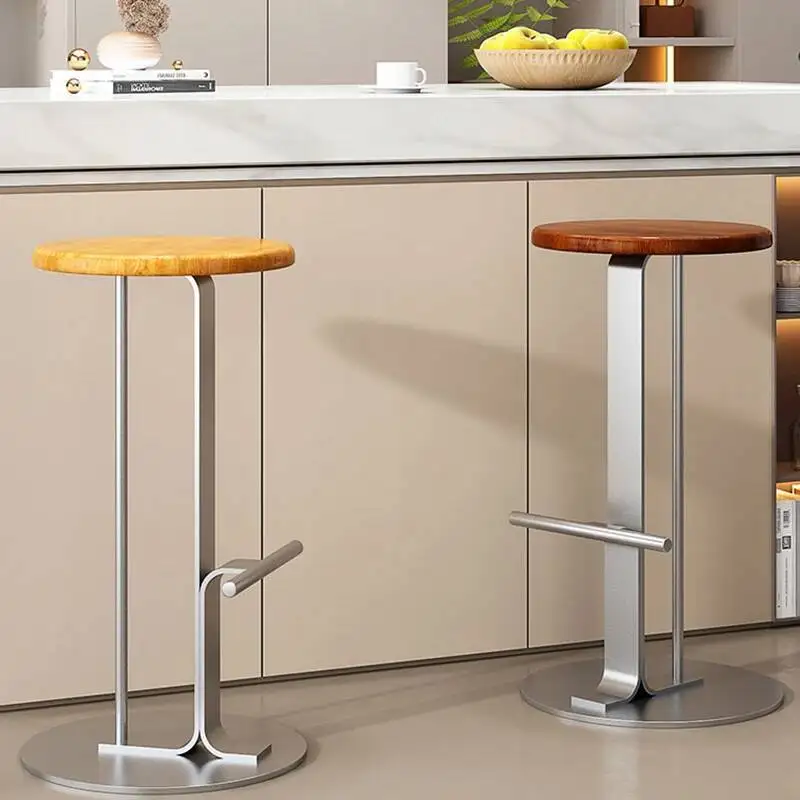 

Counter Cafe Bar Chairs Swivel Bar High Wooden Relaxing Modern Luxury Bar Chairs Breakfast Round Cadeira Furniture