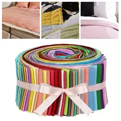 40x Jelly Rolls Fabric Cotton Bundle Jelly Roll up for Patchwork Scrapbooking