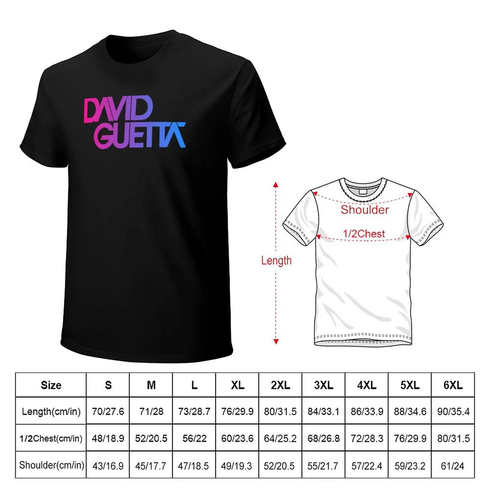 David Guetta fade logo T-Shirt oversized t shirt vintage t shirts anime street wear mens graphic t-shirts funny