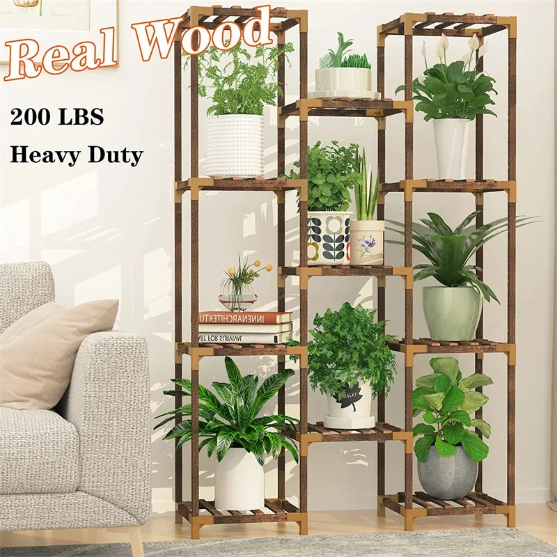 Plant Stand Indoor Outdoor 11 Tier Plant Shelf Tall Plant Stands for Flower Stand Rack Holder Garden Shelves