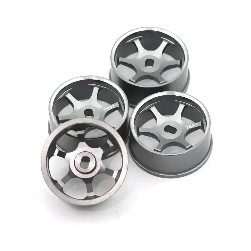 4 قطعة الانجراف الإطارات الإطارات المعدنية عجلة ريم TE37 محور عجلات ل Wltoys 284131 K969 K989 P939 كيوشو Mini-Z 1/28 RC سيارة ترقيات أجزاء