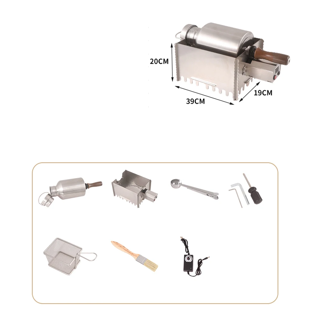 

110-220V Fully Automatic Home Coffee Bean Roaster, Adjustable Speed, Portable and Detachable