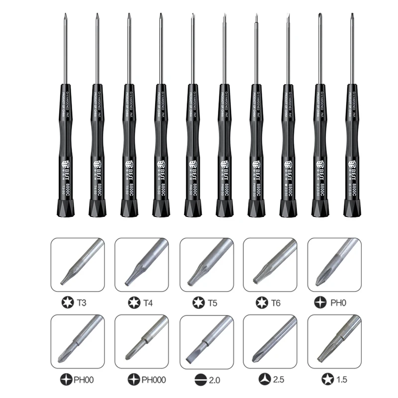 10Pcs/Set precision screwdriver set torx Phillips Y five star long screwdriver for smart phone laptop Samsung Xiaomi repair tool