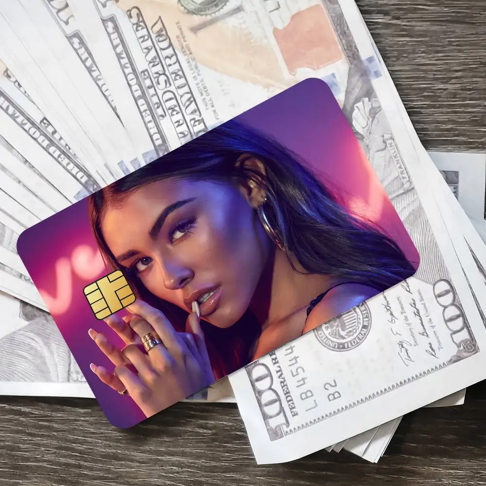 بطاقات الائتمان Singer M-Madison Beer Bank، ملصقات تمرير الحافلة، ديكور رائع مقاوم للماء، بطاقة 4 قطع #6