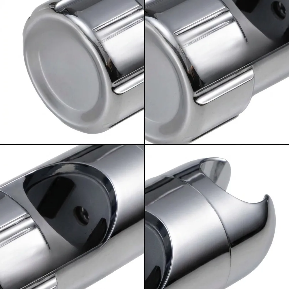 ABS Adjustable Shower Bracket for Round Slide Bars 28-32mm Outer Diameter 360 Degree Swivel Mount Bathroom Use