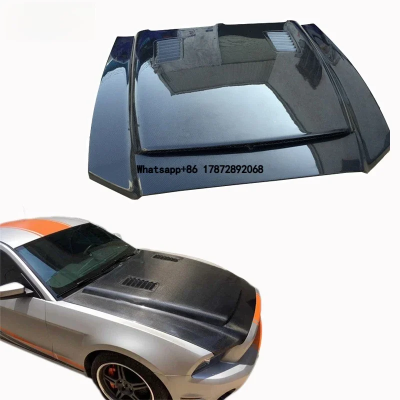 

Suitable for 2013-2014 Mustang GT500 Modified Open Hole High Quality Carbon Fiber Hood