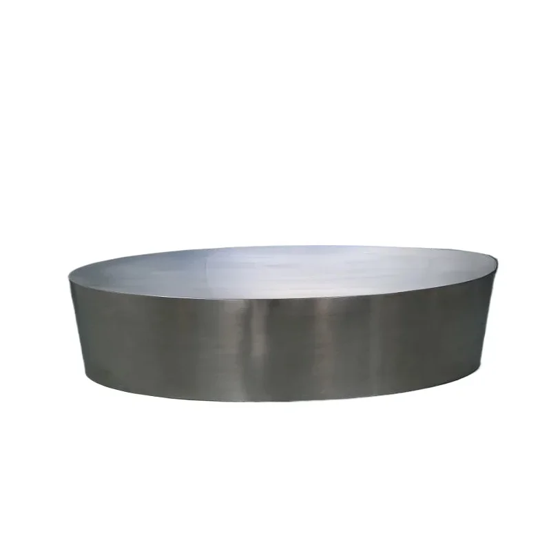 

Modern simple stainless steel coffee table designer hotel villa store model room living room oval coffee table