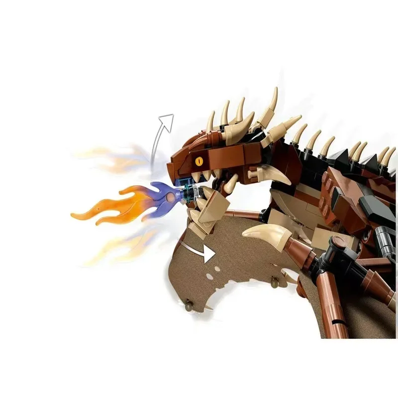 المجرية القرن التنين اللبنات نموذج 671 قطعة الطوب ألعاب تعليمية للأطفال هدايا عيد الميلاد #4