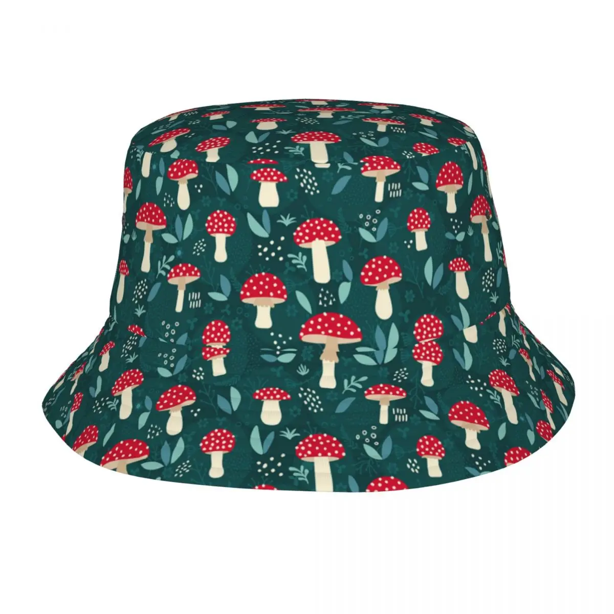 

Custom Psychedelic Magic Flowers Snd Mushrooms Bucket Hat Women Men Beach Sun Summer Fishing Cap