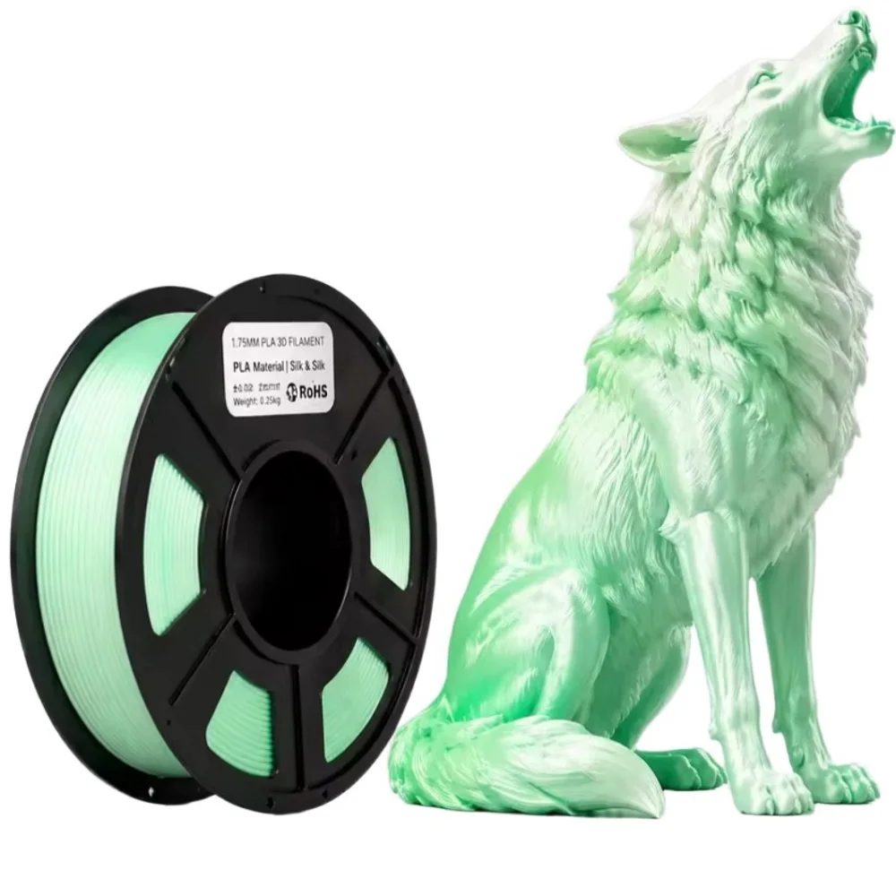 200G Silk Filament Rainbow Color Change PLA 1.75mm 3D Printer Material PLA Multicolor Filament Gradient Blue White High Speed