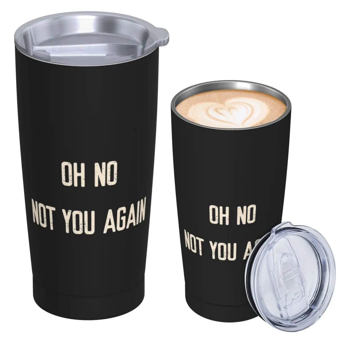 Oh No! Not You Again! Welcome Stainless Steel Tumbler Vacuum Insulated Mugs Thermal Cold Cup Straws With Lid 20oz