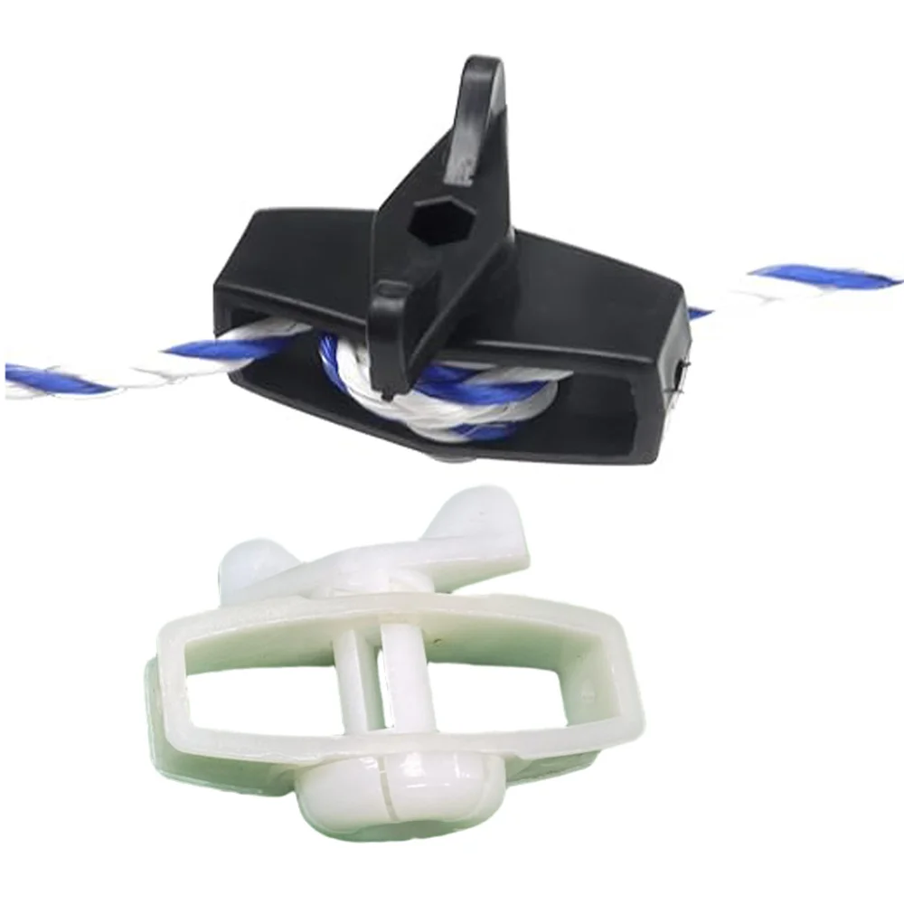 White/ Black Plastic Electric Fence Farm Tightener In Line Tensioner Portable Tape Tighteners Easy to Install Wire Tensioners
