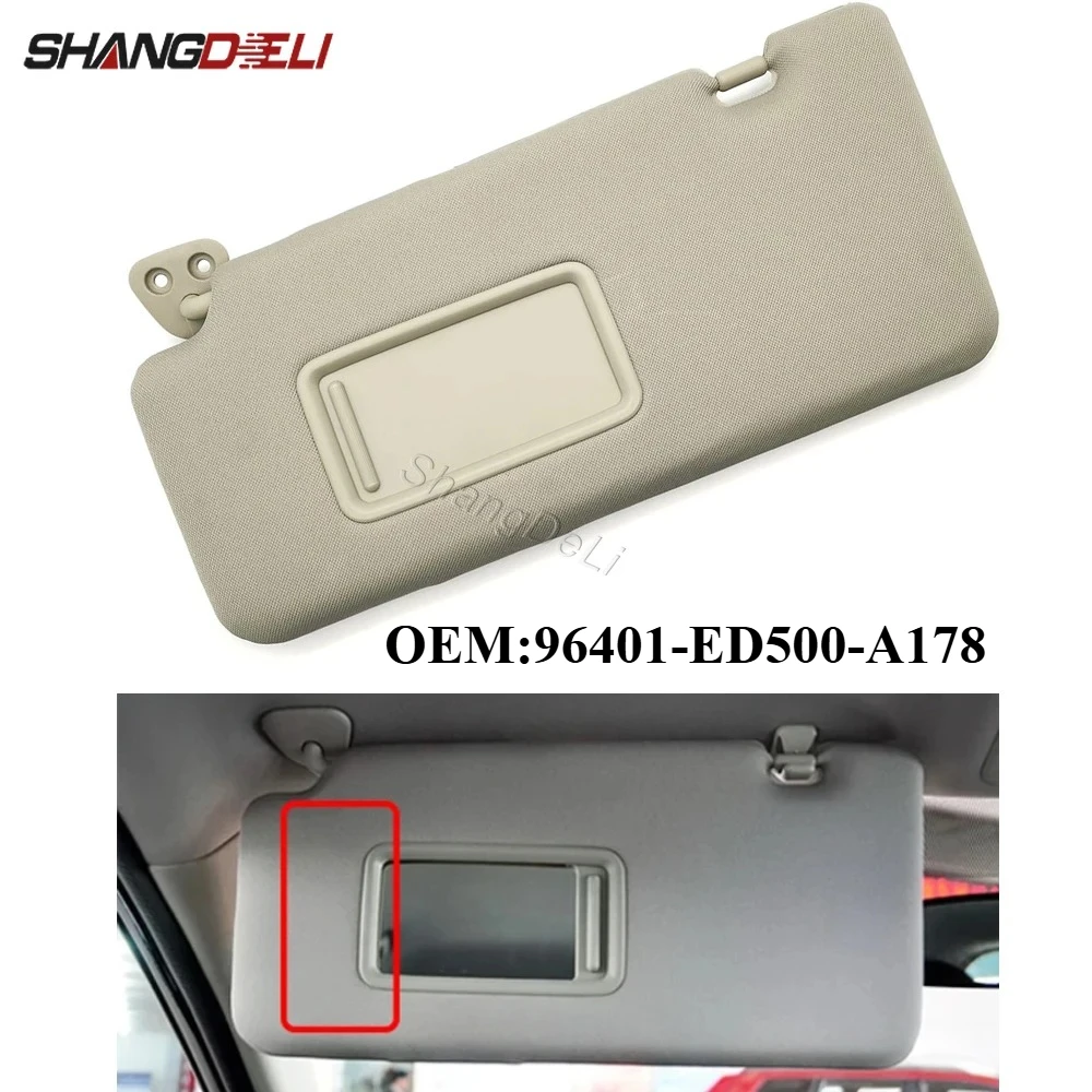 

Левая сторона 96401-ED500-A178 Автомобильный солнцезащитный козырек, подходит для Nissan Tiida 2005–2010 Versa 2007-2010