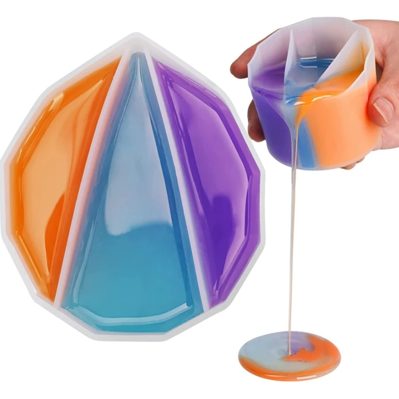 Farbmischung Split Cup zum Ausgießen von Farbe DIY handgemachte Flüssigkeit Bär Kristall Tropf Silikonform Kunst